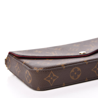 Louis Vuitton Monogram Pochette Felicie Chain Wallet Fuchsia 7 of 12