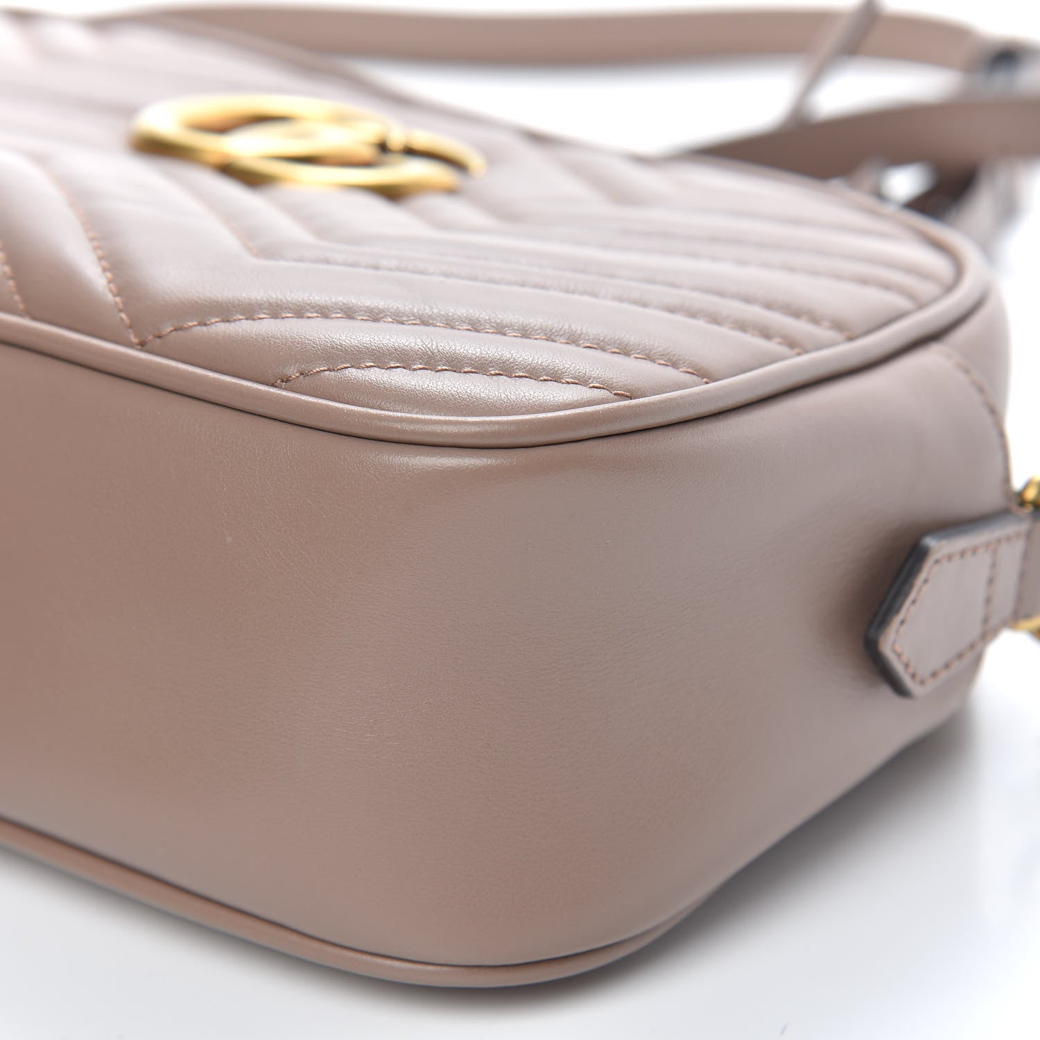 Gucci Calfskin Matelasse Small GG Marmont Chain Shoulder Bag Porcelain Rose 9 of 10