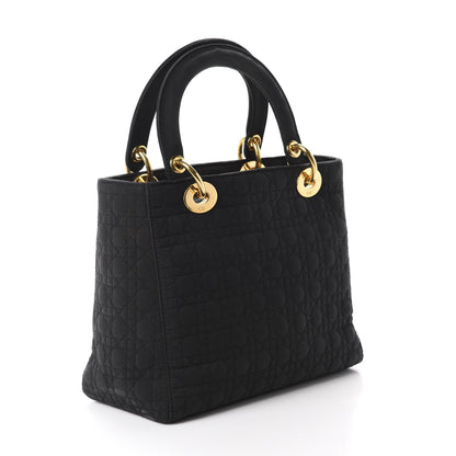 Christian Dior Nylon Cannage Medium Lady Dior Black 3 of 11