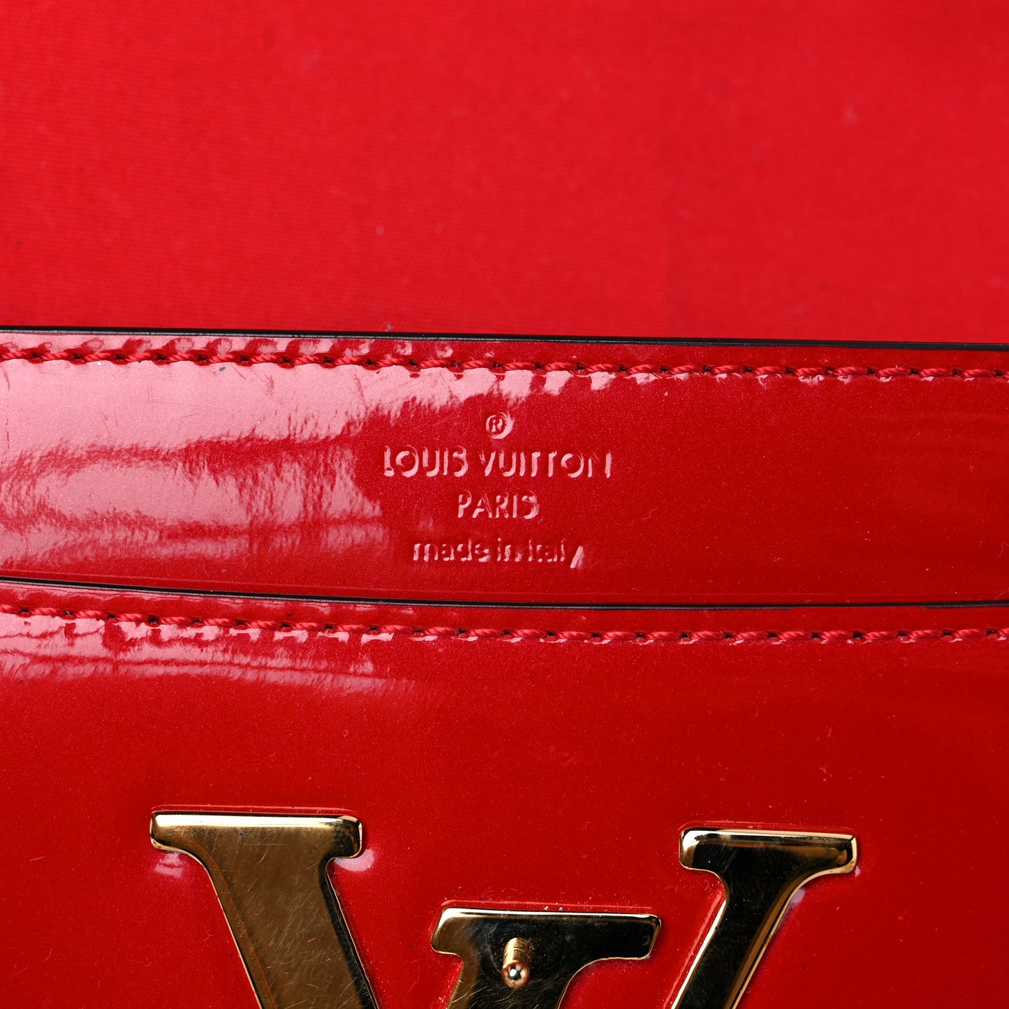 Patent Louise Clutch Cherry