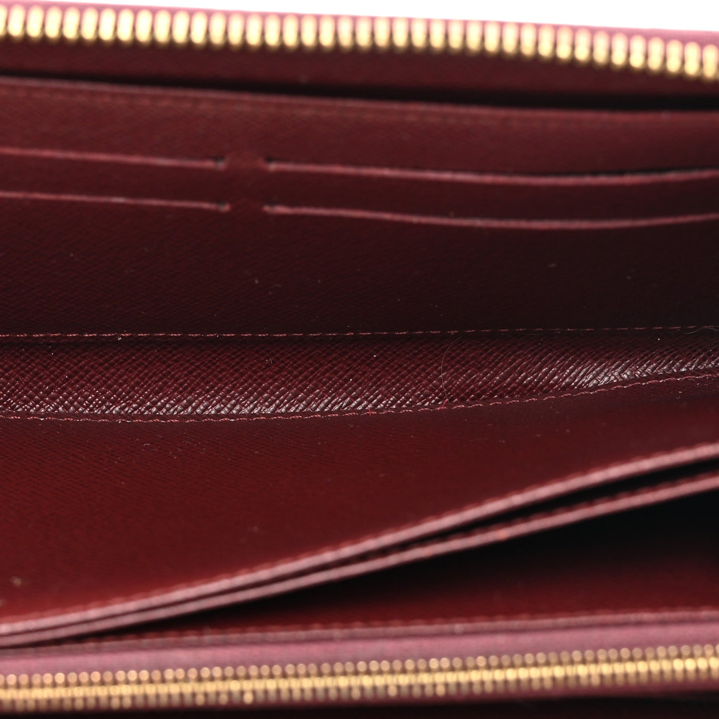 Damier Paillettes Zippy Wallet Red