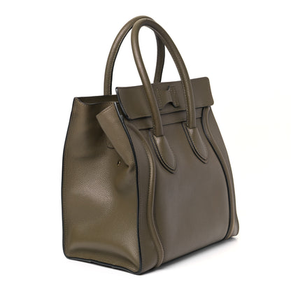 Celine Drummed Calfskin Mini Luggage Jungle 2 of 5
