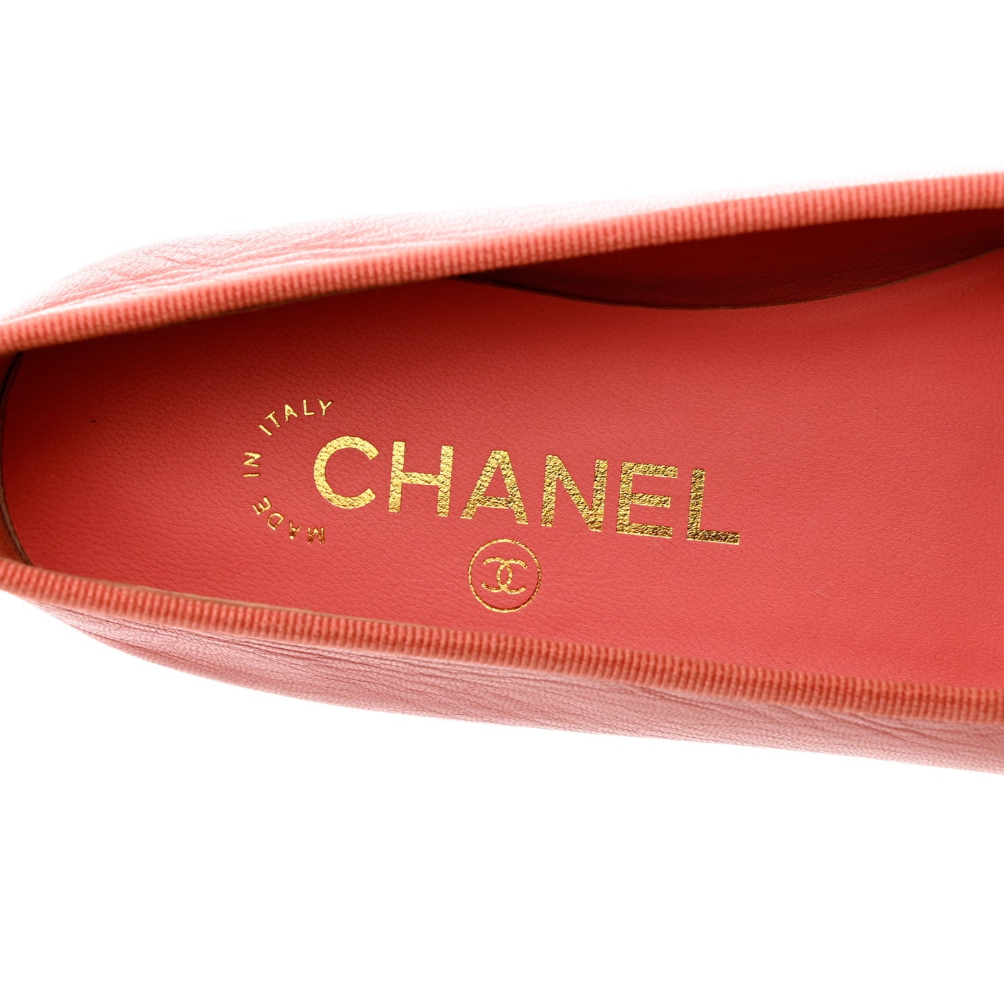 Goatskin Cap Toe CC Ballerina Flats 37 Pink