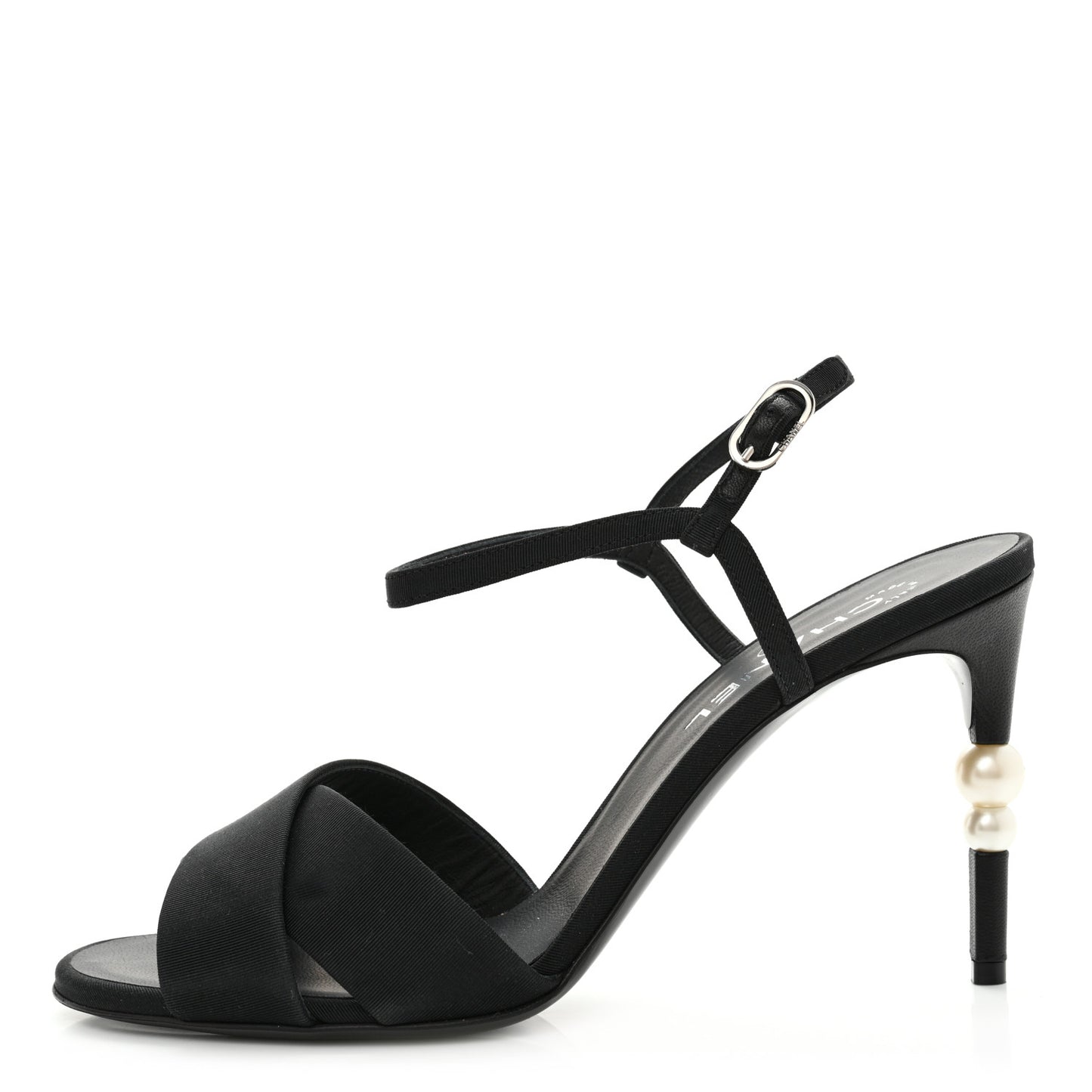 Grosgrain Pearl Sandals 41 Black