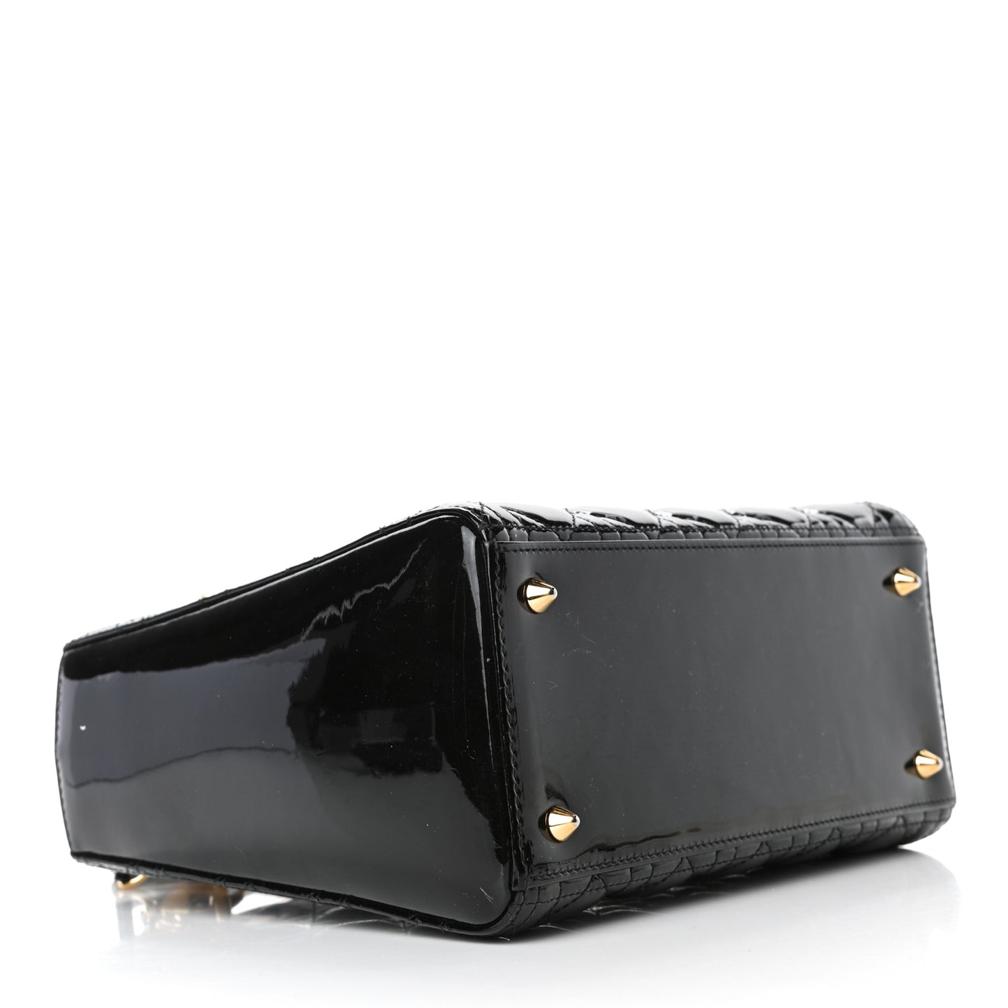 Patent Cannage Medium Lady Dior Black