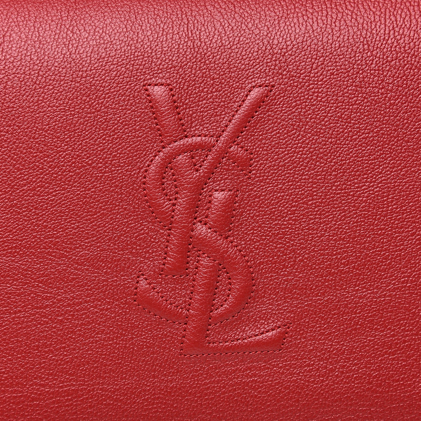 Calfskin Belle de Jour Chain Clutch Red