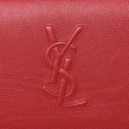 Saint Laurent Calfskin Belle de Jour Chain Clutch Red 8 of 10