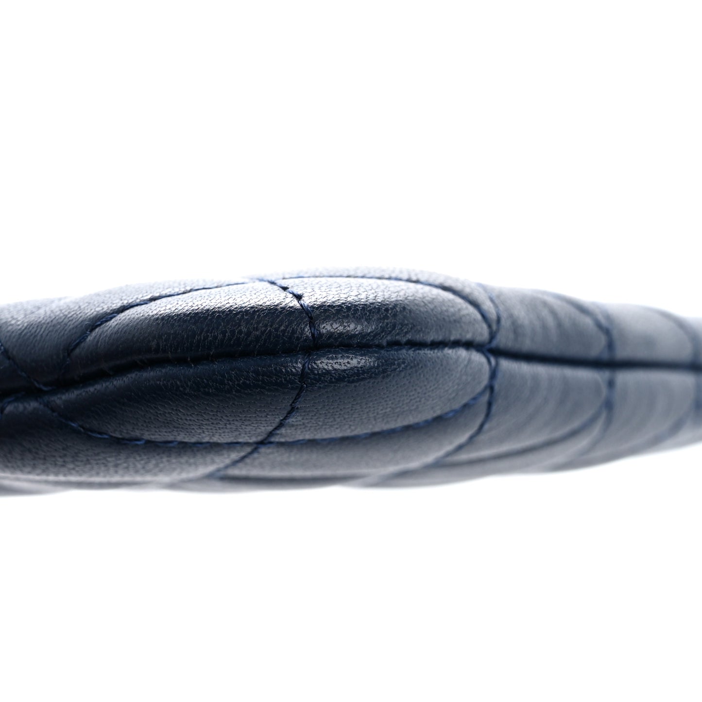 Lambskin Quilted Small Cosmetic Case Navy