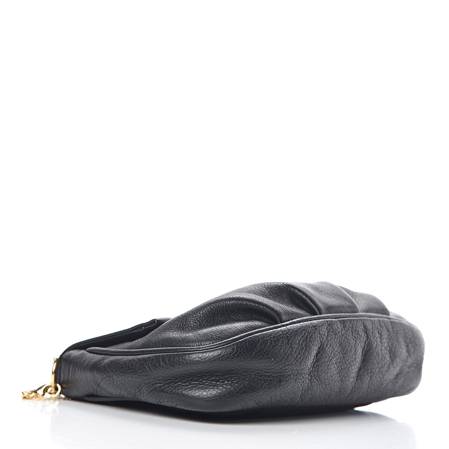 Vitello Flamingo Fendista Pouchette Crossbody Black