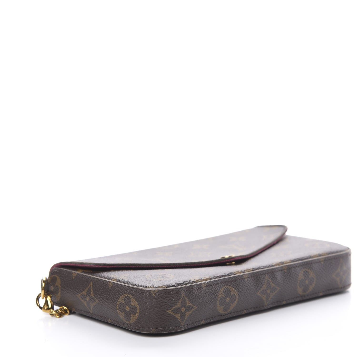 Louis Vuitton Monogram Pochette Felicie Chain Wallet Fuchsia 5 of 24