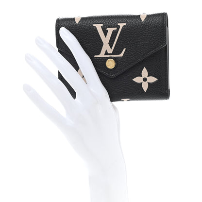 Louis Vuitton Empreinte Monogram Giant Victorine Wallet Black Beige 2 of 7