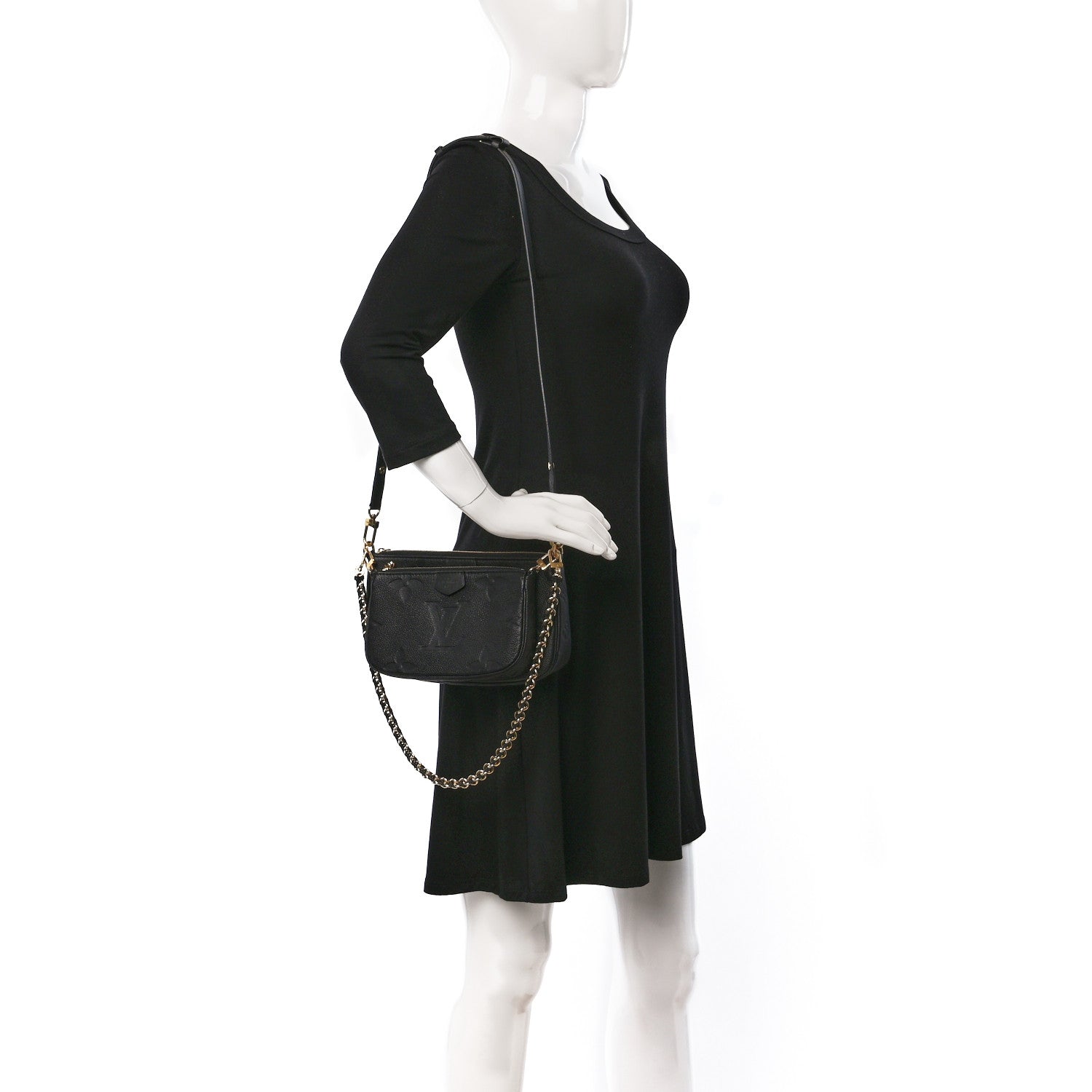 Louis Vuitton Empreinte Monogram Giant Multi Pochette Accessories Black 2 of 11