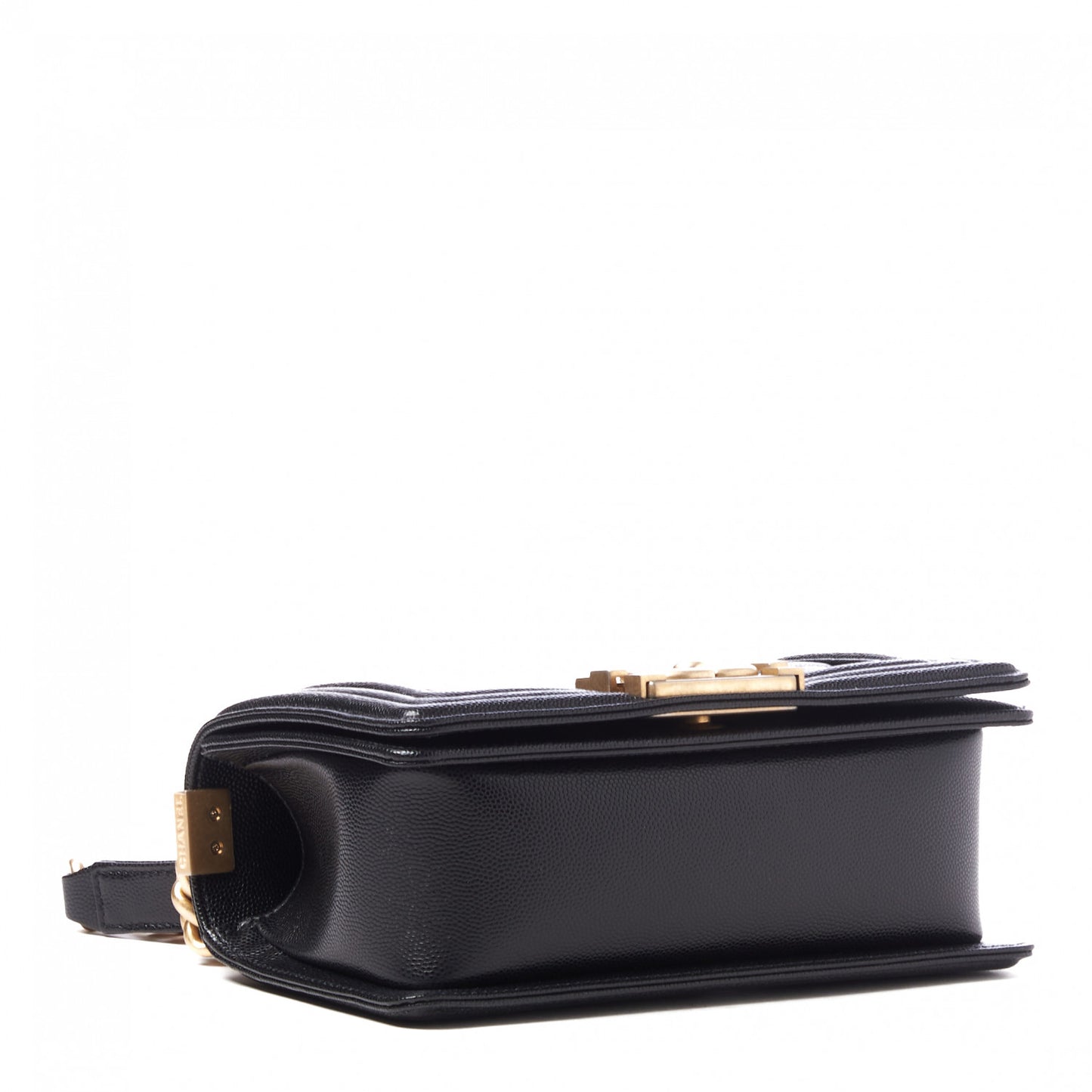 Caviar Quilted Small Boy Flap Black