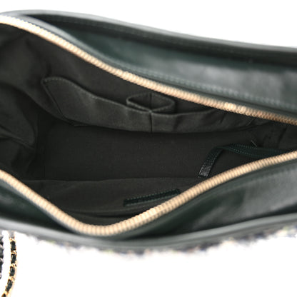 Chanel Tweed Calfskin Quilted Medium Gabrielle Hobo Dark Green 5 of 10
