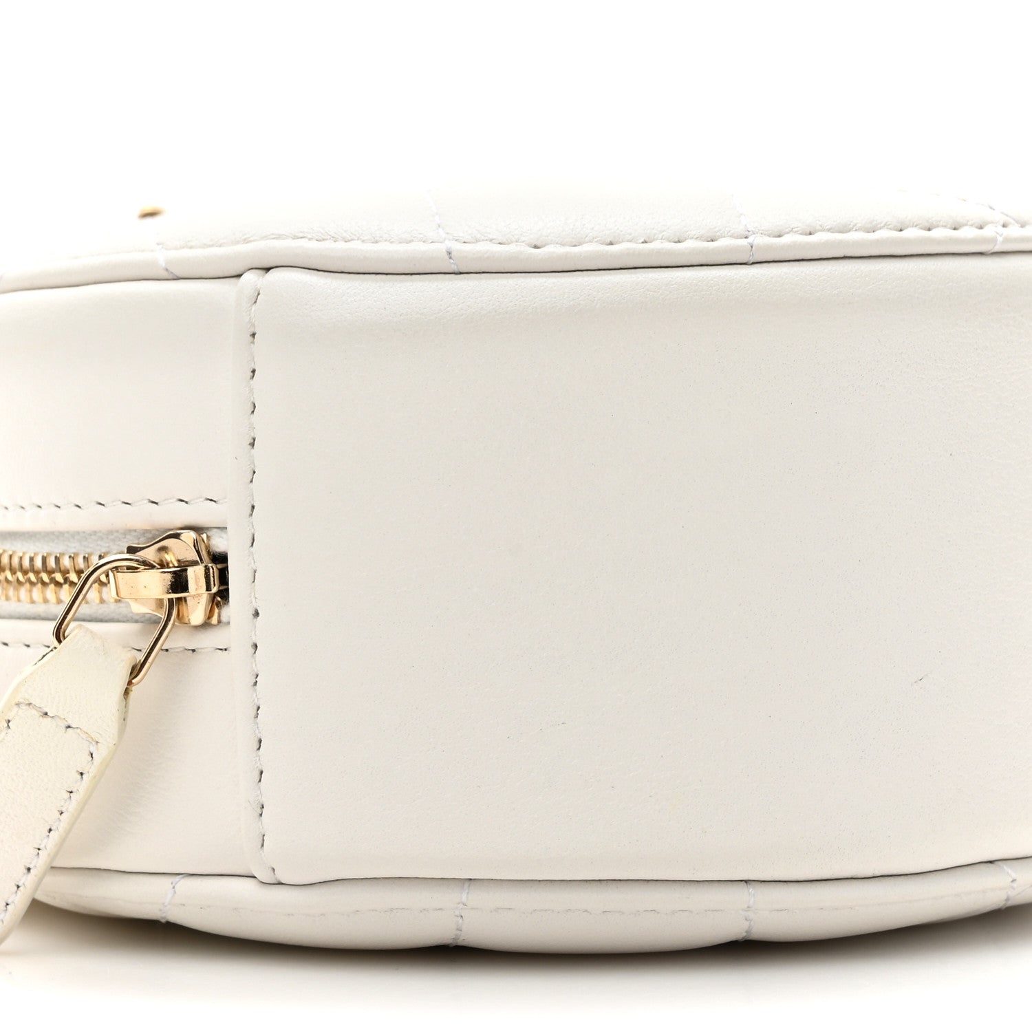 Chanel Lambskin Quilted Pearl Round Clutch With Chain White 9 of 9