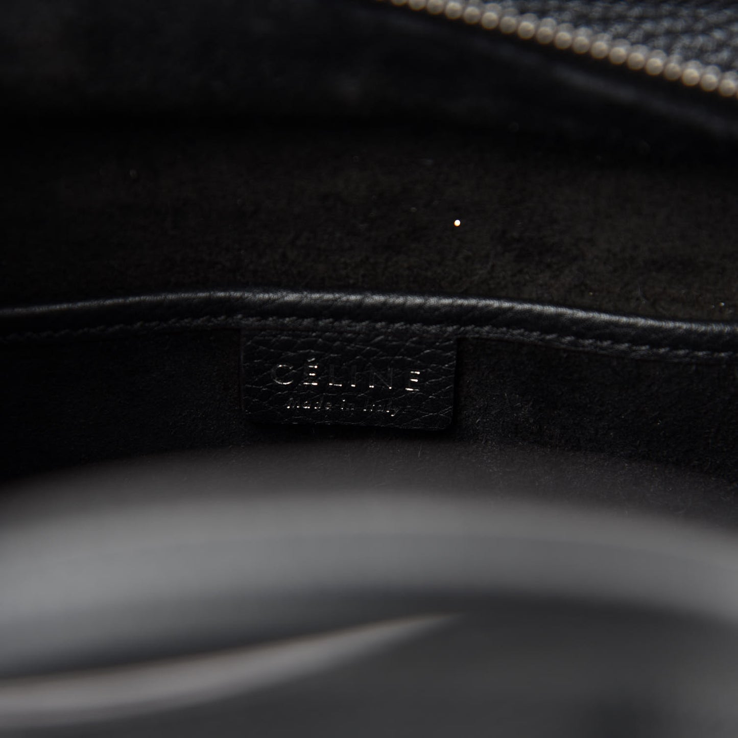 Drummed Calfskin Nano Luggage Black