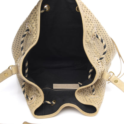 Balenciaga Agneau Arena Laser Cut Cross Classic Gold Hardware Medium Pampille Praline 5 of 16