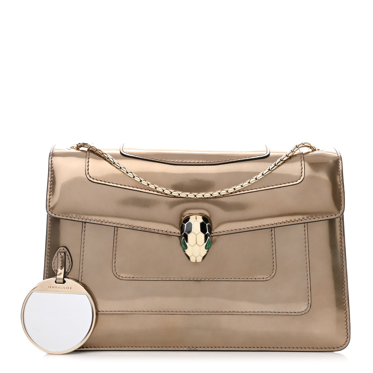 Bulgari Metallic Calfskin Serpenti Forever Crossbody Bag Bronze 1 of 13