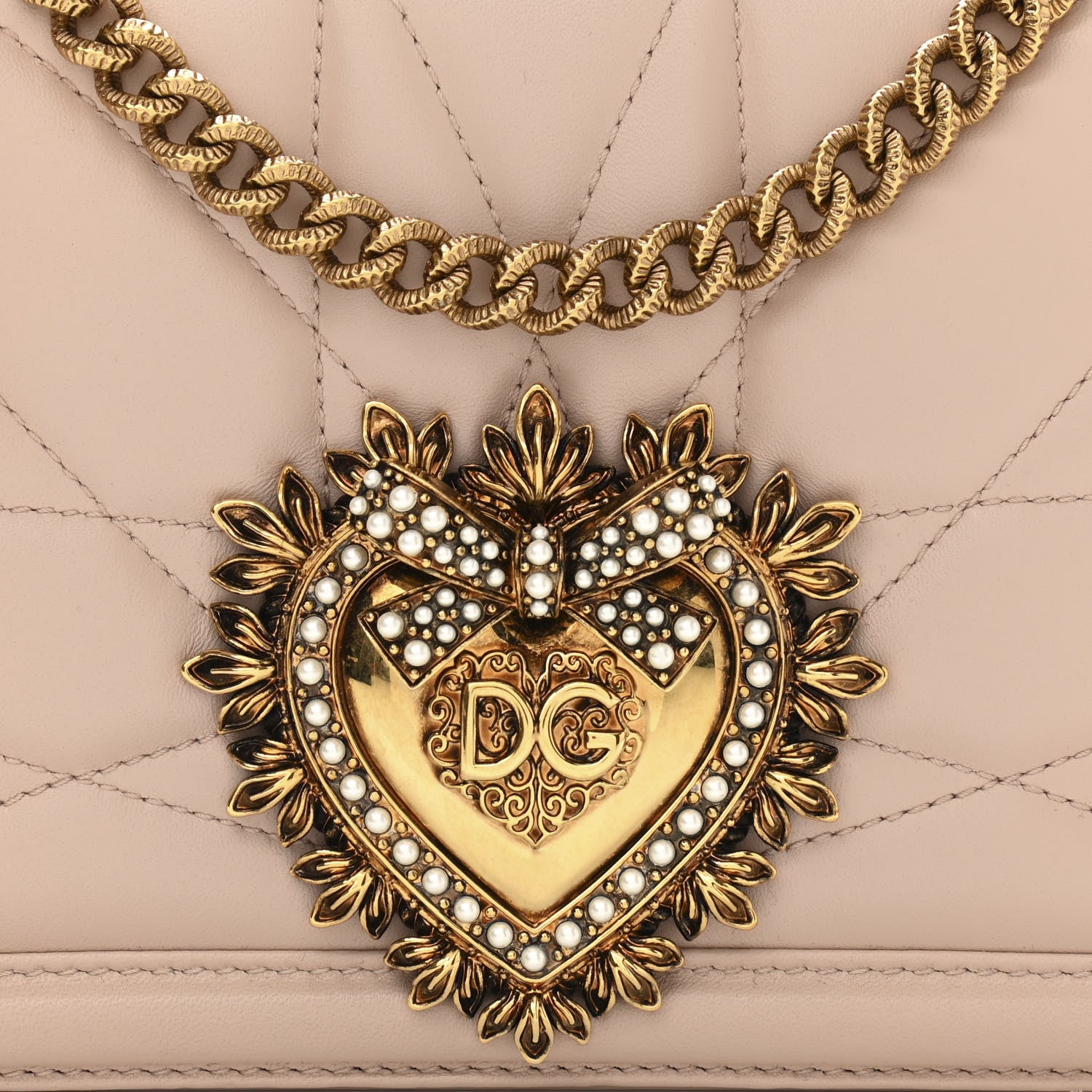 Dolce & Gabbana Calfskin Medium Devotion Crossbody Bag Cipria 7 of 10