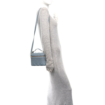 Christian Dior Lambskin Cannage Small Diortravel Vanity Case Cloud Blue 2 of 11