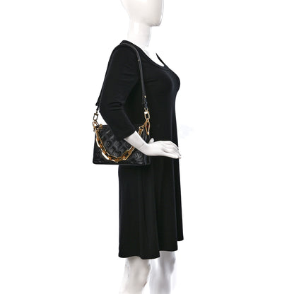 Louis Vuitton Lambskin Embossed Monogram Coussin BB Black 2 of 11