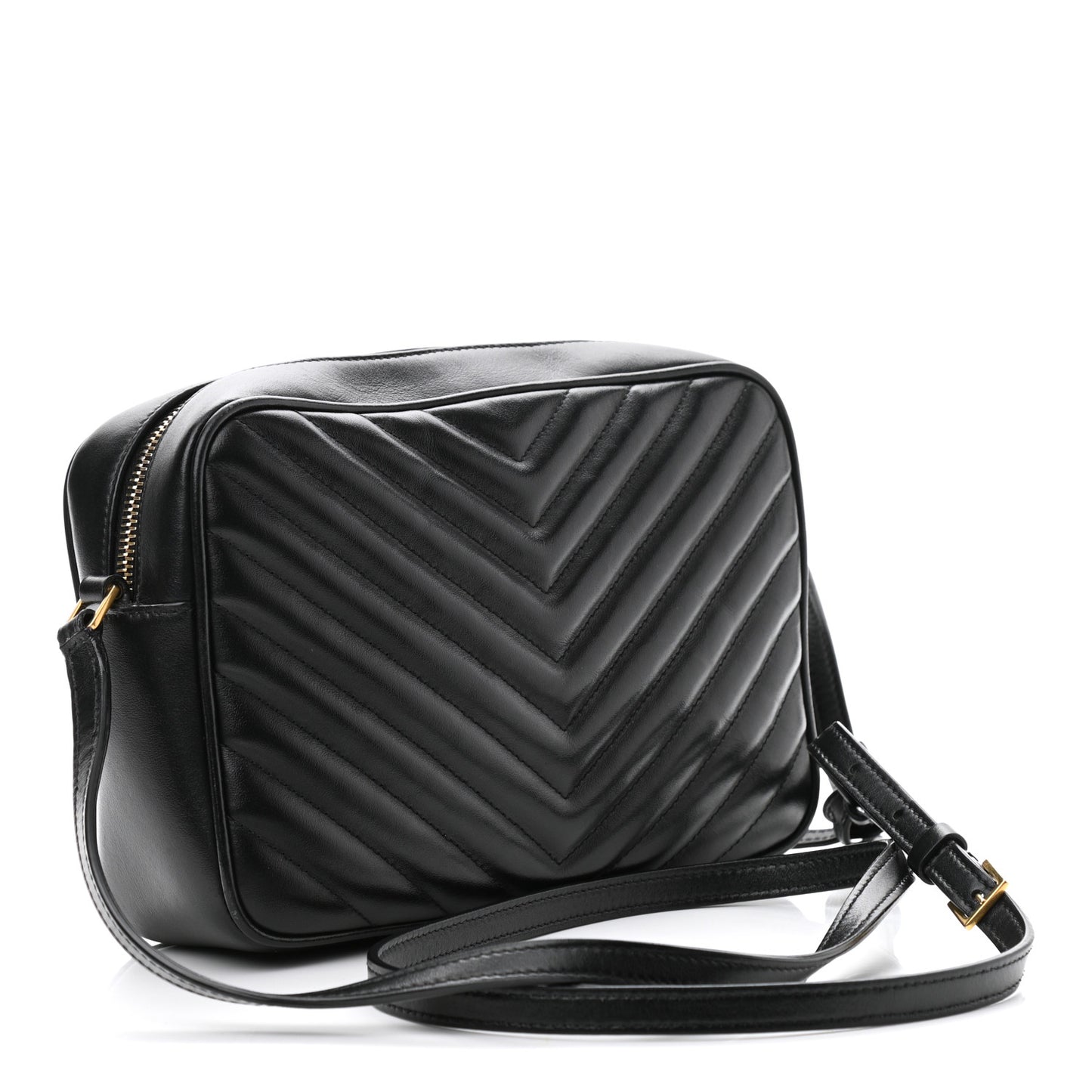Calfskin Matelasse Monogram Lou Camera Bag Black