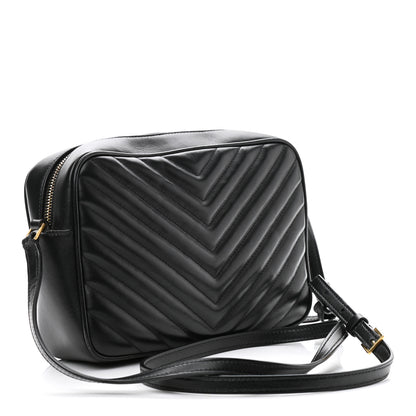 Saint Laurent Calfskin Matelasse Monogram Lou Camera Bag Black 3 of 10