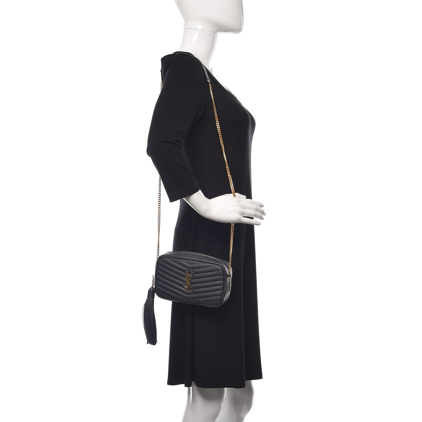 Grain De Poudre Matelasse Monogram Mini Lou Camera Bag Dark Smog