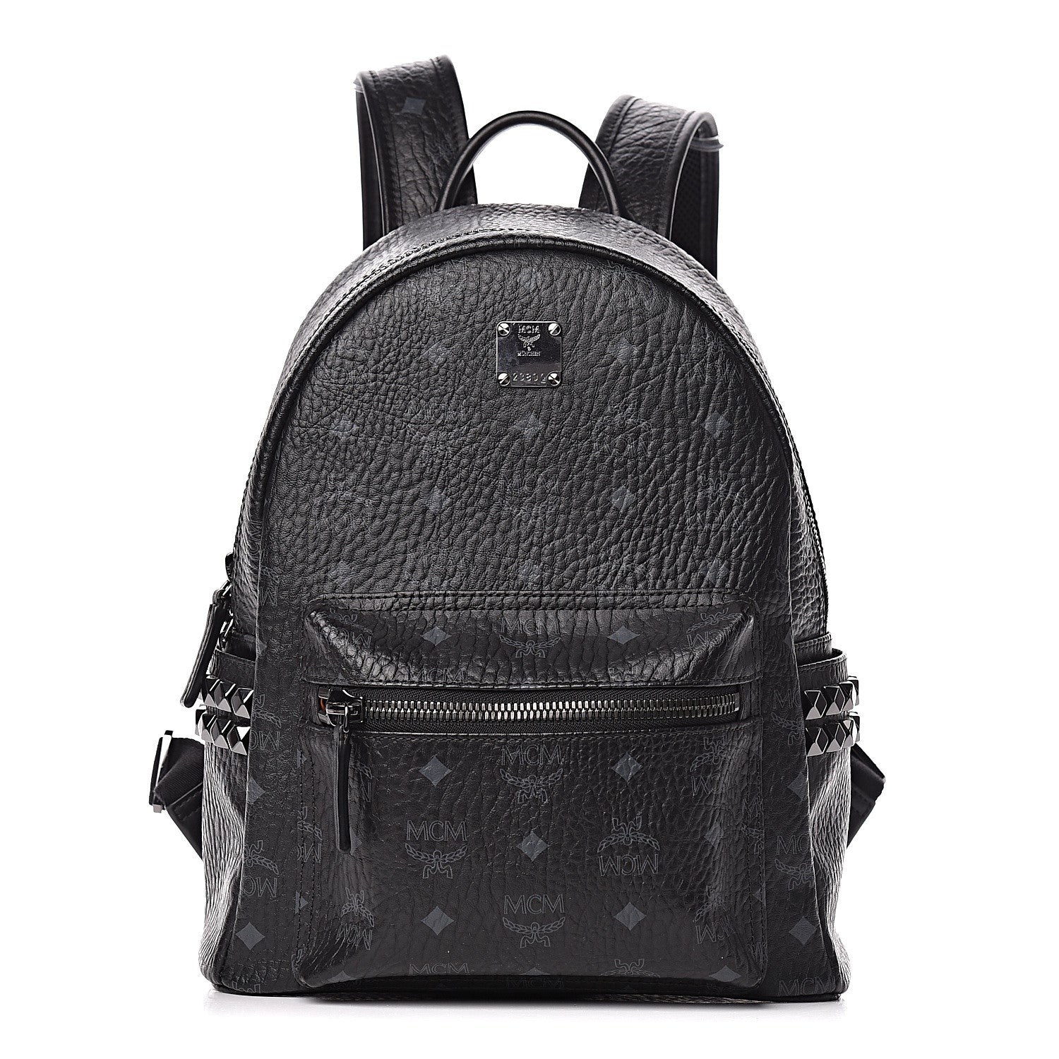 MCM Visetos Small Side Stud Stark Backpack Black 1 of 13