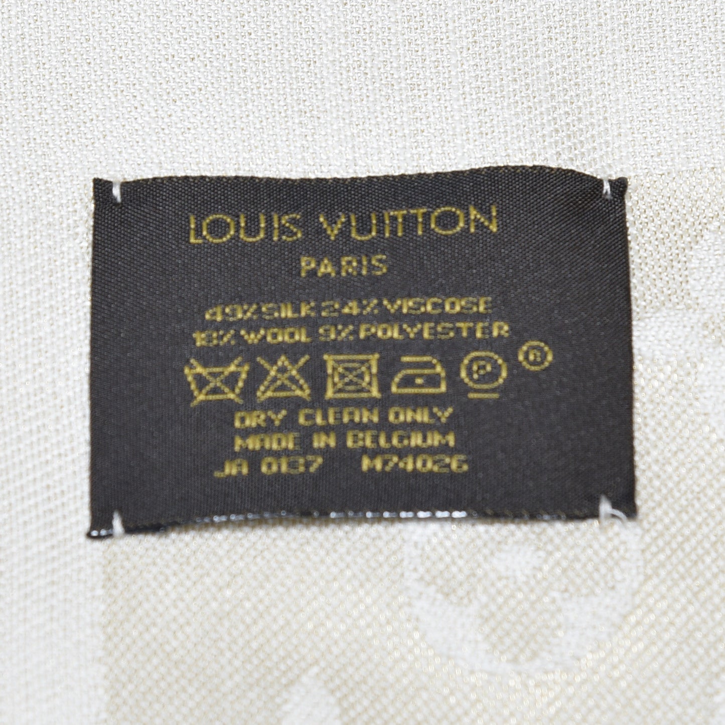 Silk Lurex Wool Monogram Shine Shawl Charcoal Greige
