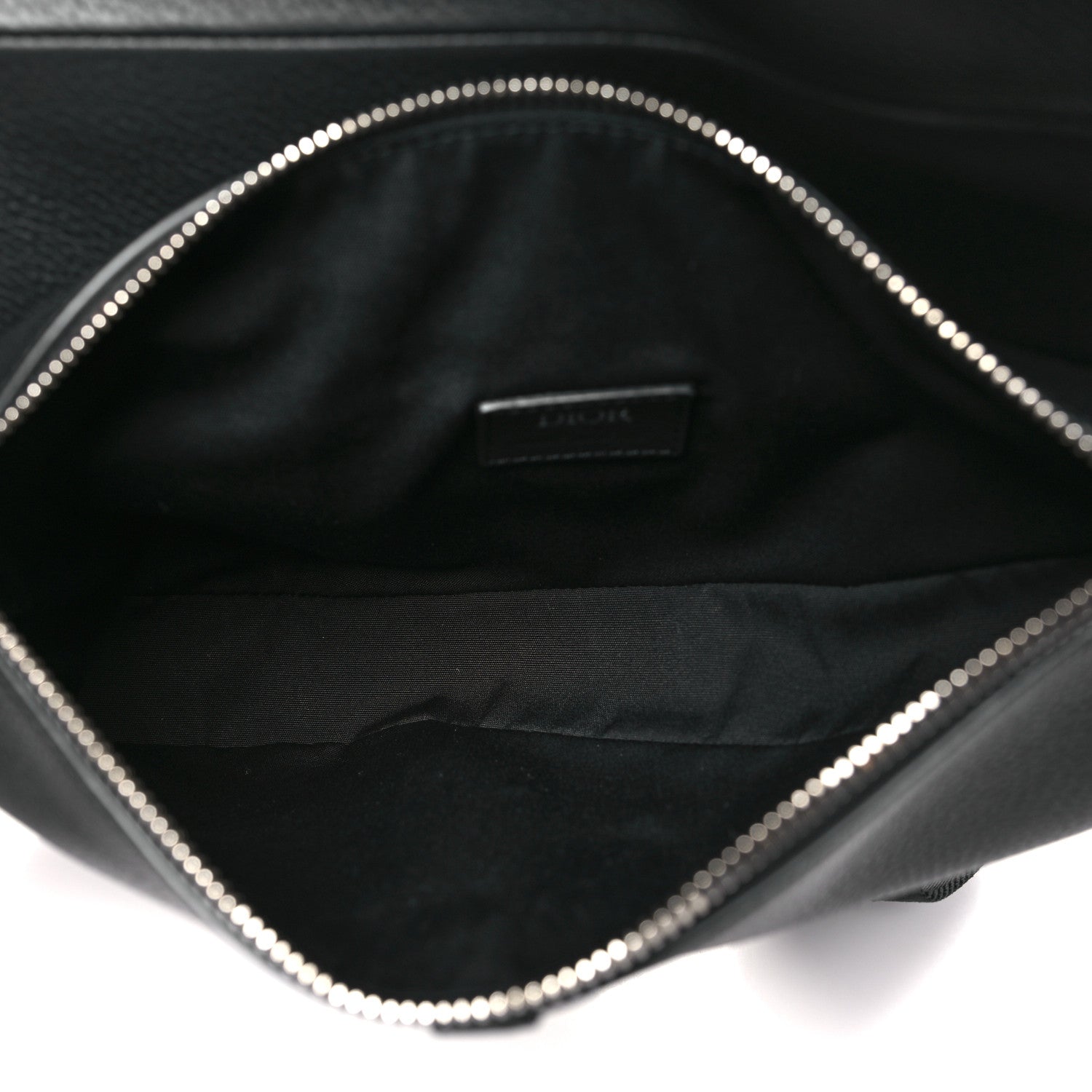 Christian Dior Grained Calfskin Mens Saddle Bag Black 5 of 10