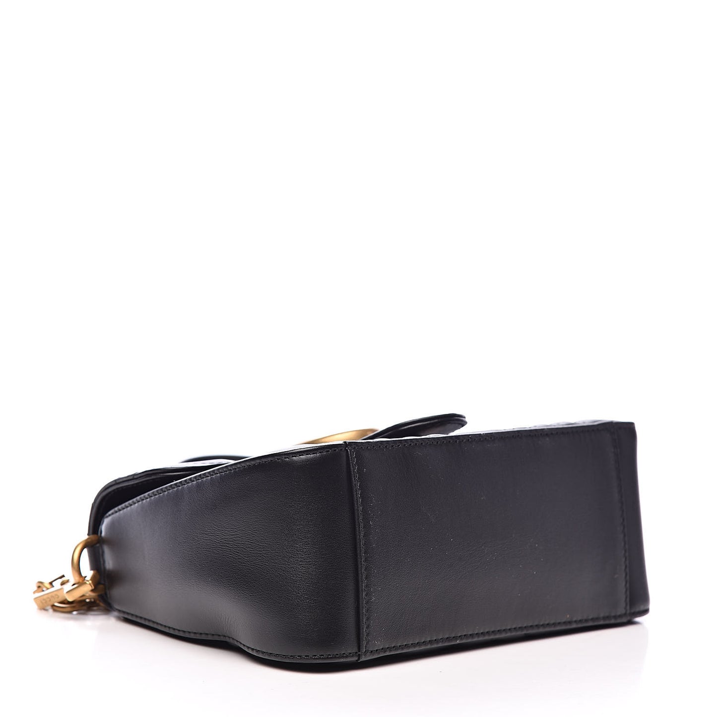 Calfskin Matelasse Mini GG Marmont Top Handle Shoulder Bag Black