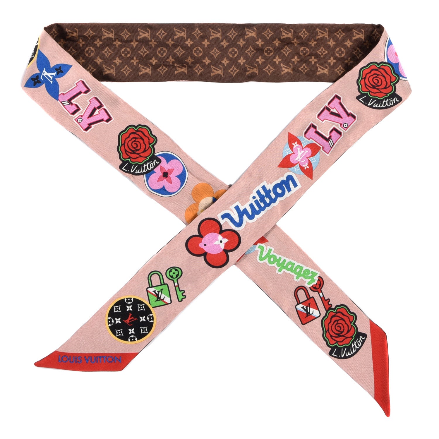 Louis Vuitton Silk Monogram LV Stories BB Bandeau Nude 1 of 3