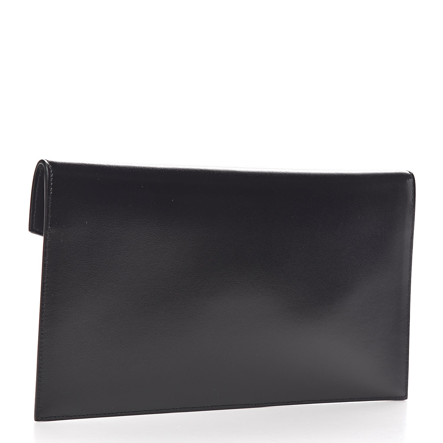Saint Laurent Smooth Shiny Calfskin Monogram Uptown Pouch Black 3 of 6