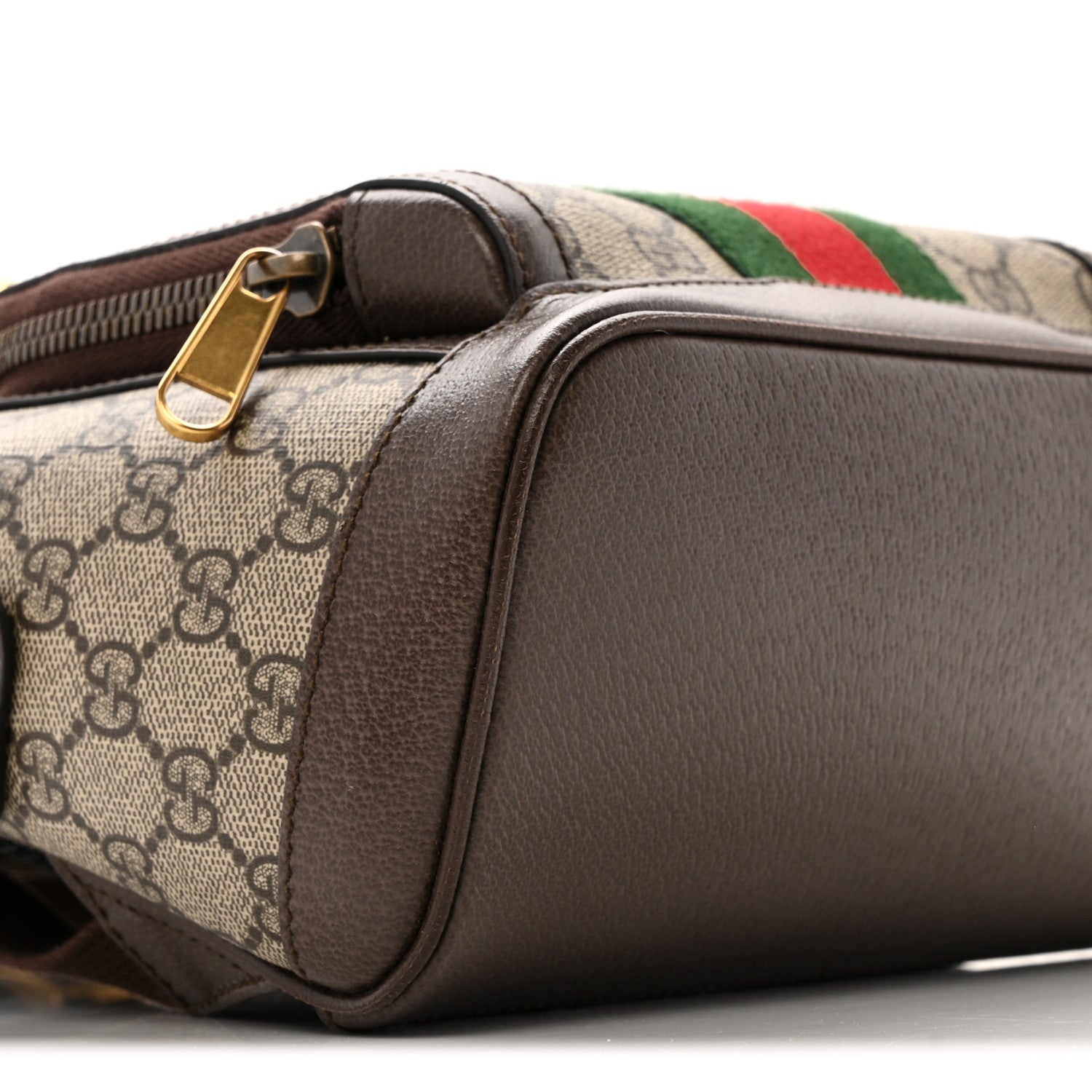 Gucci GG Supreme Monogram Calfskin Web Small Ophidia Day BackpacK Beige Ebony New Acero 9 of 12