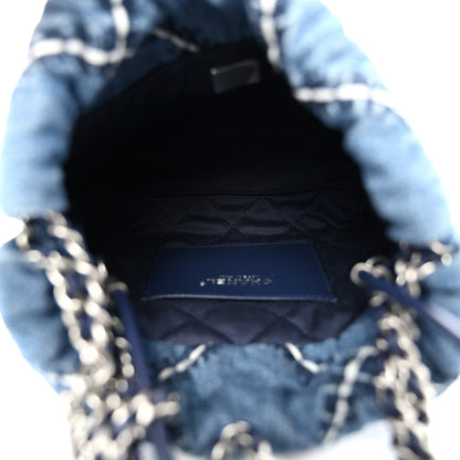 Chanel Denim Stitched Quilted Mini Chanel 22 Blue 5 of 10