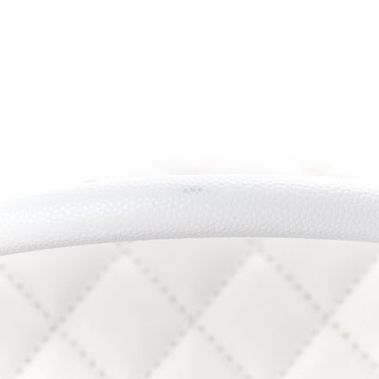 Chanel Caviar Quilted Small Coco Handle Flap White 11 of 11