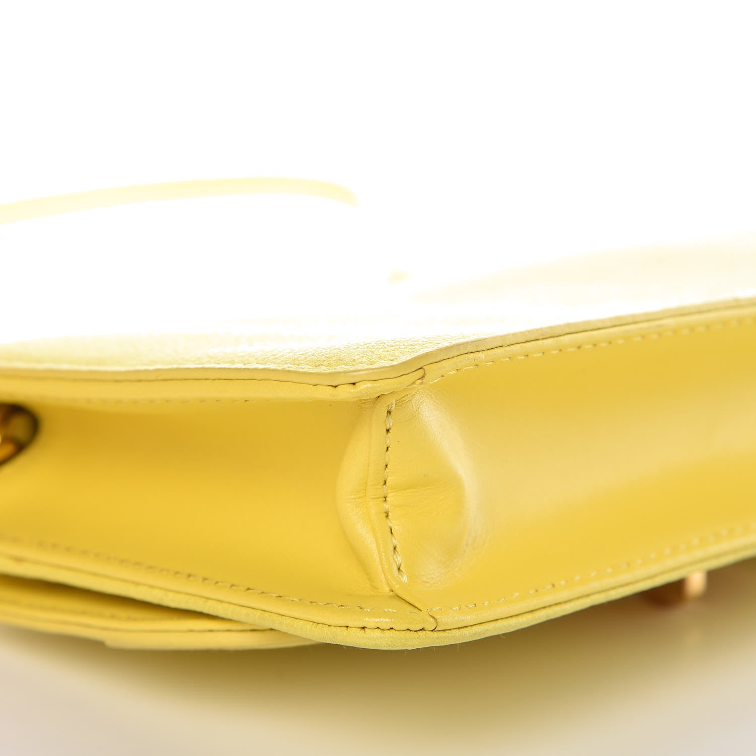 MCM Calfskin Chain Wallet Yellow 16 of 20
