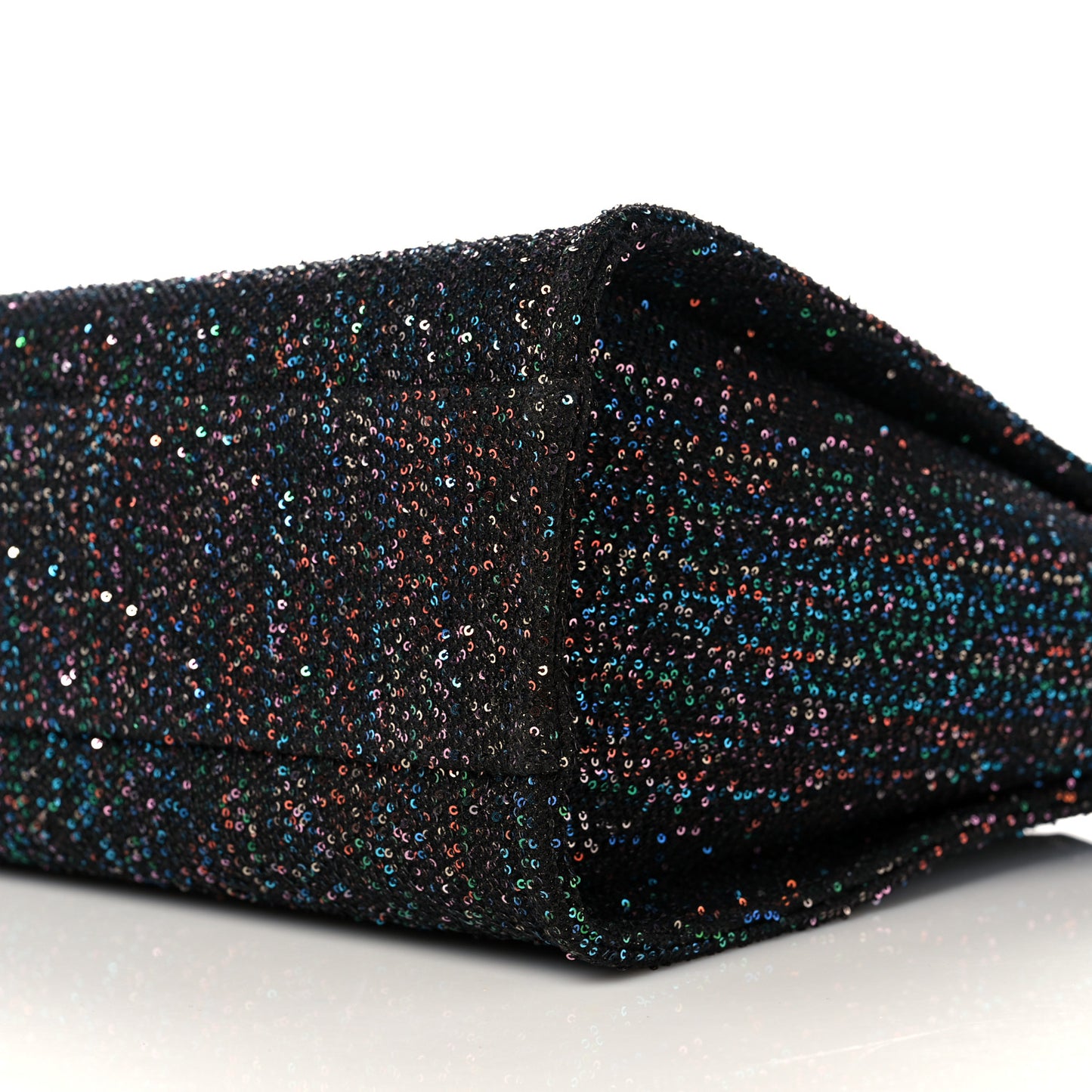 Calfskin Sequin Small Deauville Tote Black