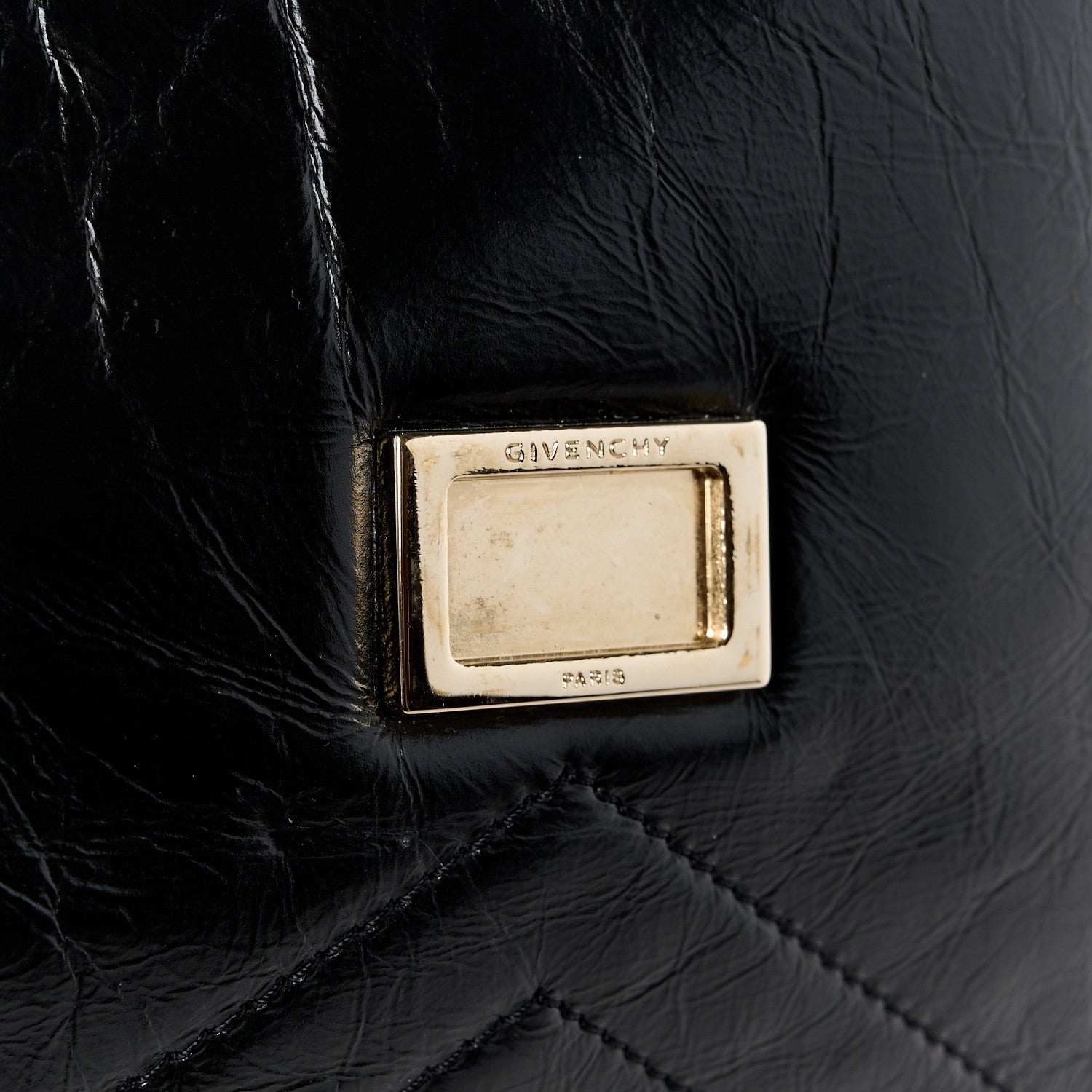 Givenchy Creased Patent Calfskin Small ID Flap Black 7 of 12