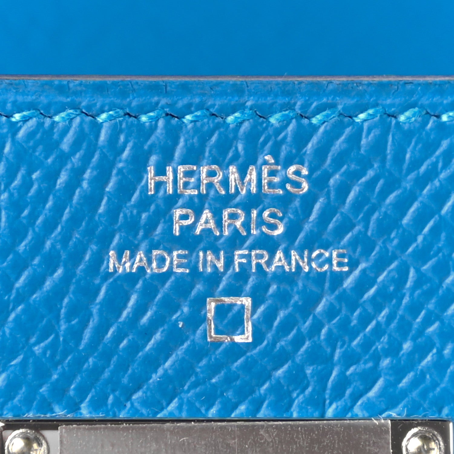 Hermes Epsom Shiny Alligator Touch Kelly Wallet To Go Bleu Frida 6 of 9