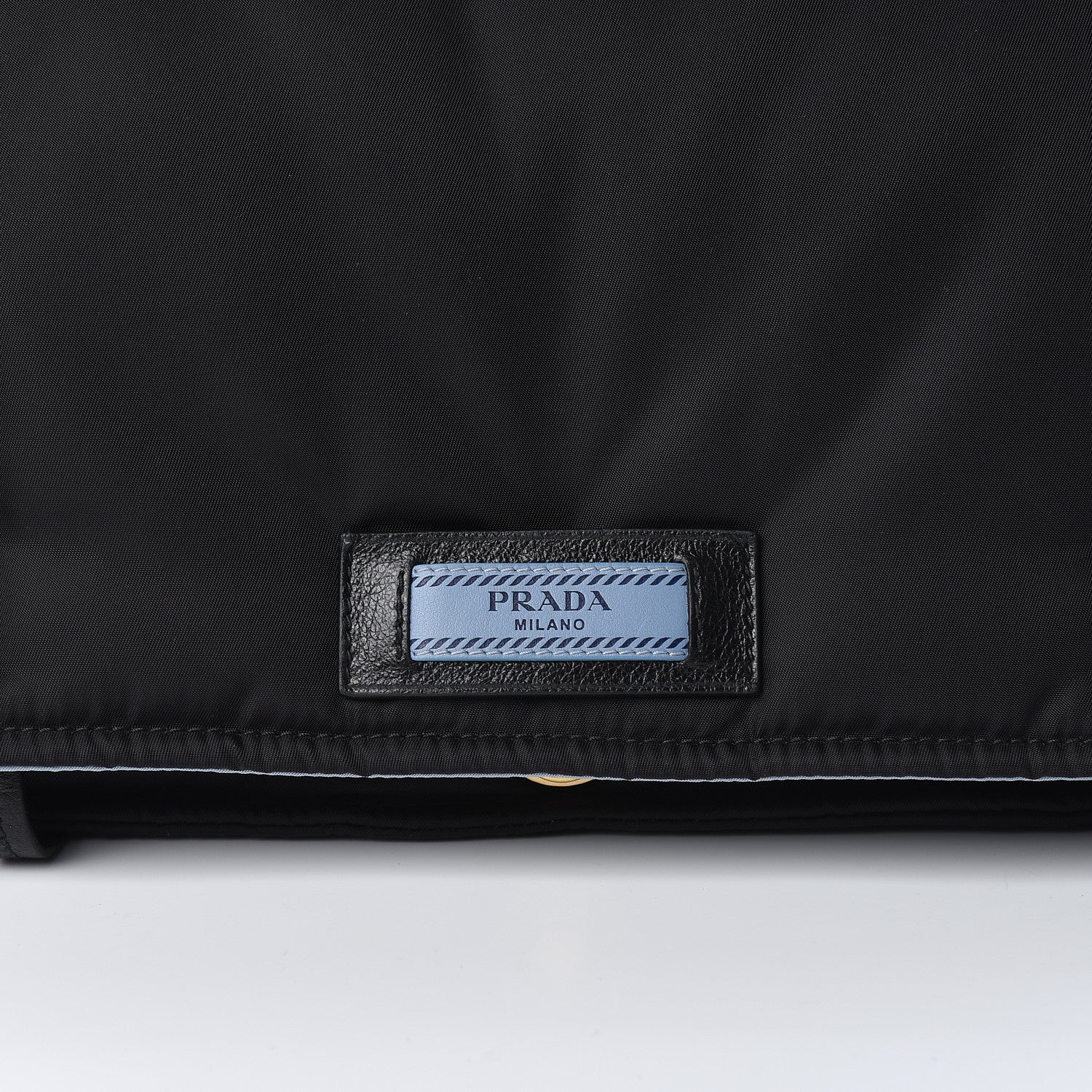 Prada Tessuto Nylon Etiquette Flap Black Soleil 11 of 12