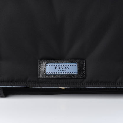Prada Tessuto Nylon Etiquette Flap Black Soleil 11 of 12