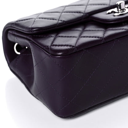 Chanel Lambskin Quilted Mini Rectangular Flap Dark Purple 10 of 13