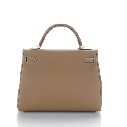 Hermes Togo Kelly Retourne 32 Etoupe 7 of 22