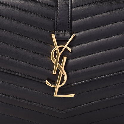 Saint Laurent Lambskin Matelasse Chevron Monogram Small Sulpice Bag Black 9 of 11