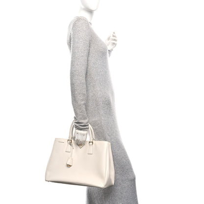 Prada Saffiano Lux Large Galleria Double Zip Tote Talco 2 of 14