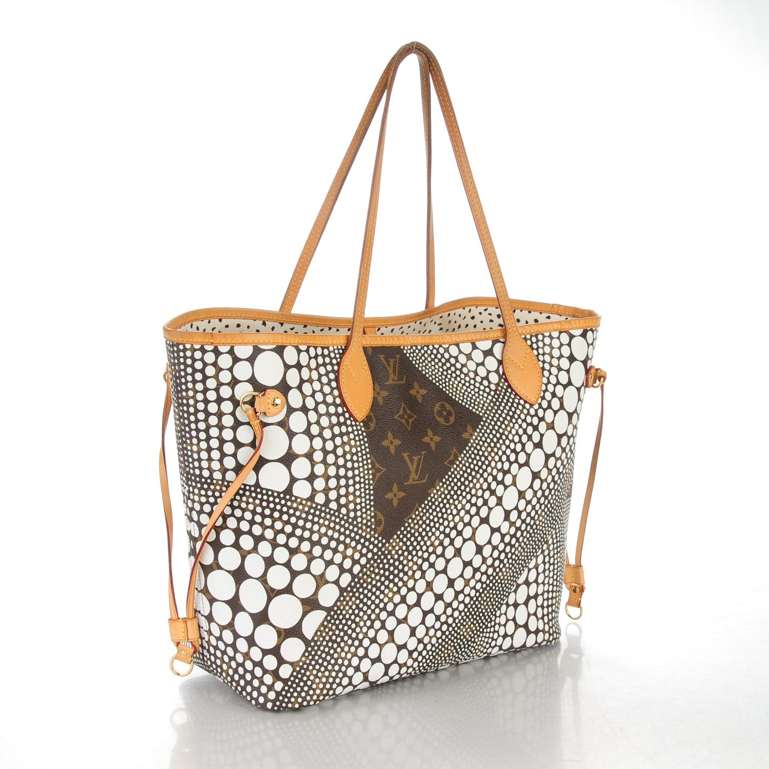 Louis Vuitton Monogram Kusama Waves Neverfull MM White 3 of 7