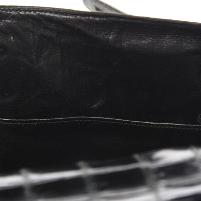 Hermes Shiny Porosus Crocodile Kelly Sellier 32 Black 41 of 50
