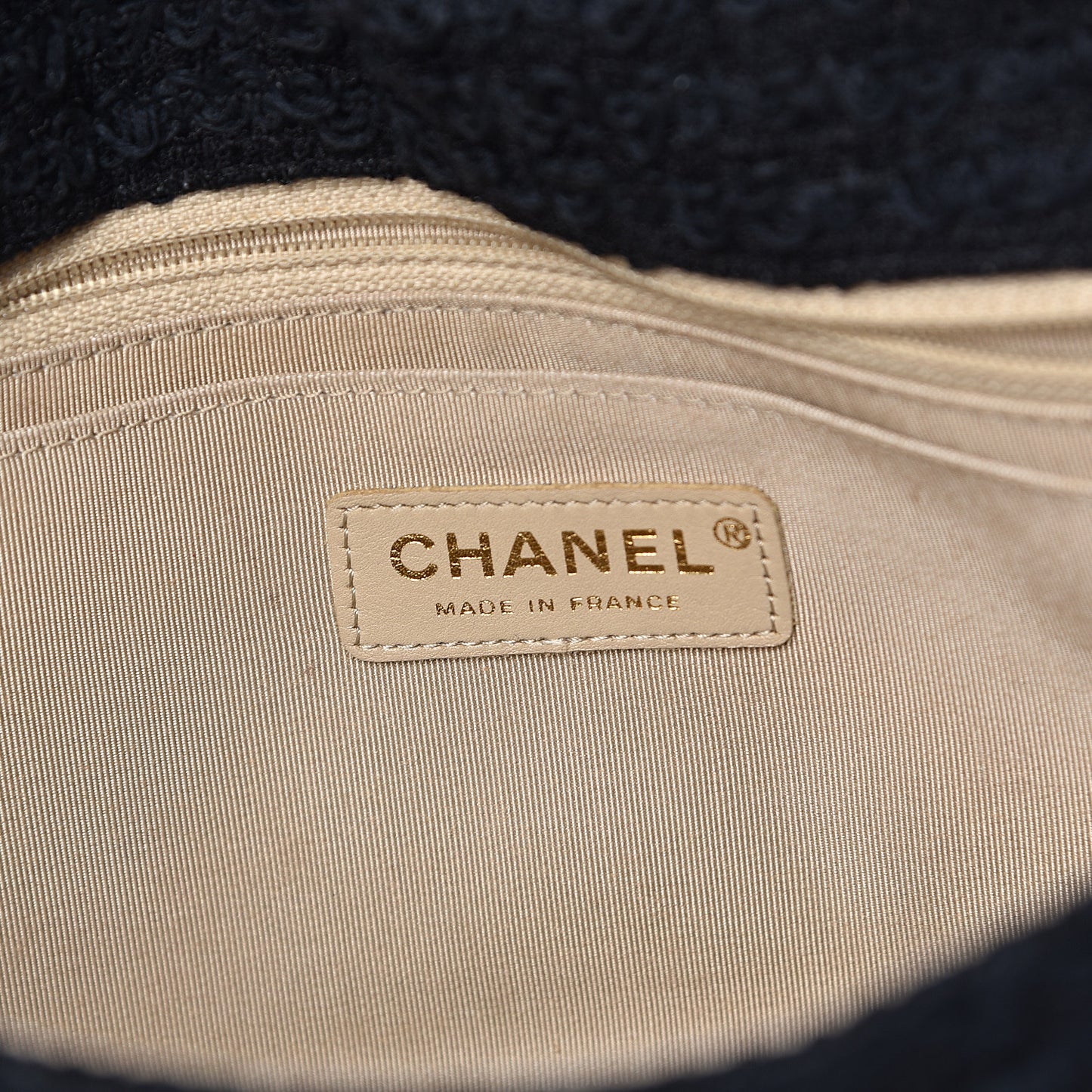 Tweed Quilted Small Flap Black